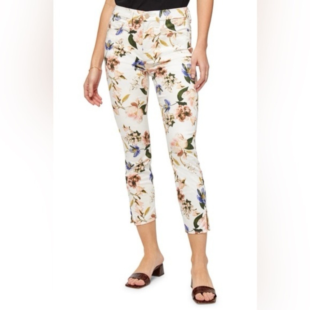 NWT JEN7 by Seven For All Mankind Floral Cropped Skinny Jeans Size 6
